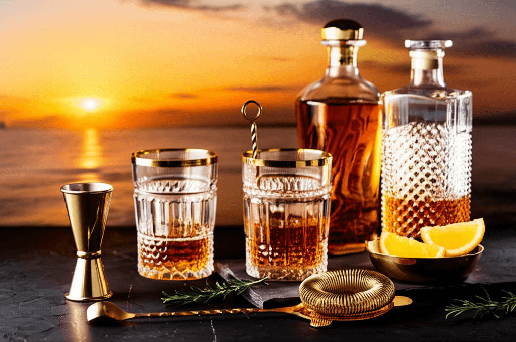 Glassware and ingredients